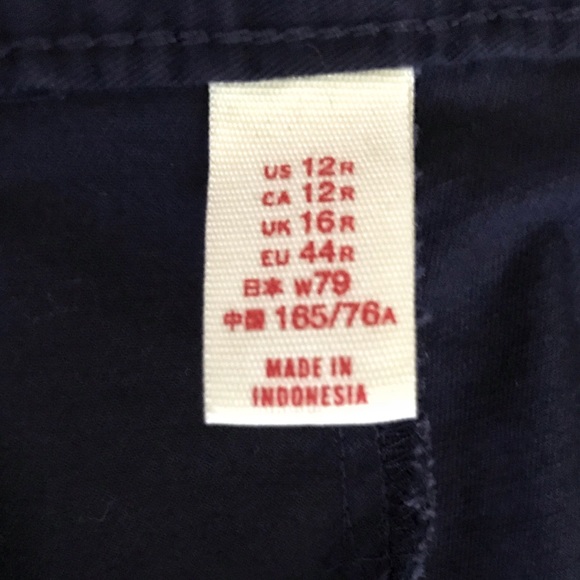 GAP Girlfriend Khaki Pants 12 Marine Blue - Picture 6 of 12